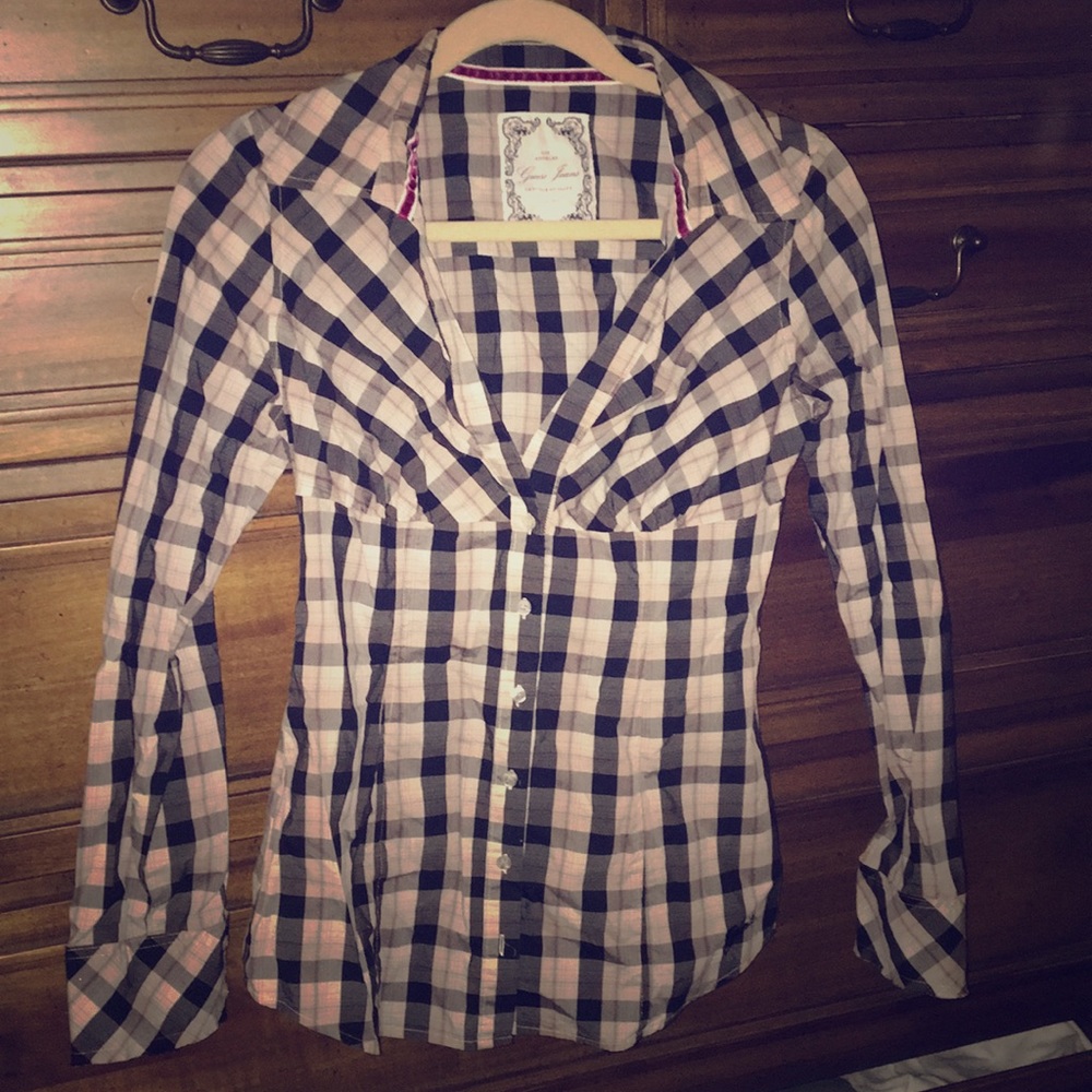Guess Plaid Long Sleeve Shirt